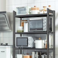 四季沐歌(MICOE)厨房置物架多层落地式多功能家用可移动微波炉烤箱收纳架
