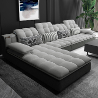 现代布艺可拆洗沙发北欧小户型组合整装客厅家具现代乳胶沙发定制