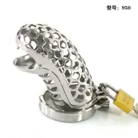 器男用不锈钢贞锁茎锁情趣用品性工具另类成人用品激情环 整套配卡款4.4cm