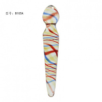 阳具肛塞水晶玻璃棒G点后庭女用自玩男女肛刺激冰火彩色性工具 B105B