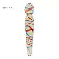 阳具肛塞水晶玻璃棒G点后庭女用自玩男女肛刺激冰火彩色性工具 B105B
