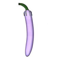 水晶玻璃仿真阳具后庭拉珠男女自嗨玩性工具成人玩具外出快感工具 嫣紫茄子