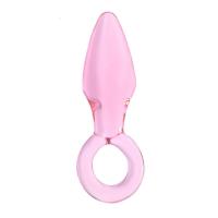 水晶玻璃戒指拉珠肛塞扩肛器性工具夫妻激情成人用品玩具自玩抽插 37A粉色