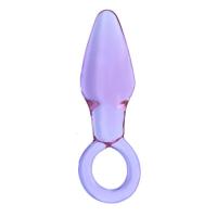 水晶玻璃戒指拉珠肛塞扩肛器性工具夫妻激情成人用品玩具自玩抽插 37B淡紫色