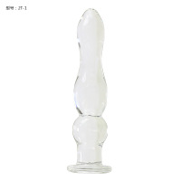 水晶玻璃阳具透明拉珠肛塞女用自玩成人玩具情趣用品后庭夫妻激情 2T-1