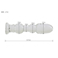 水晶玻璃阳具透明拉珠肛塞女用自玩成人玩具情趣用品后庭夫妻激情 2T-8