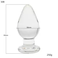 玻璃肛塞自玩后庭菊花刺激成人性用品扩肛器成人玩具情趣用品水晶 50B