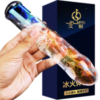 久爱成人用品女生自嗨玩 女用透明玻璃假阳具男性隂茎自玩棒仿真阳器 女性性用品情趣玩具