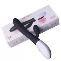 久爱 震动棒充电双震静音防水抽按摩棒sm女用自嗨玩av振动棒快感成人情趣性 双震黑色电池版全长20.5cm直径3.5cm