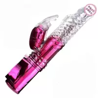久爱 震动棒女用自嗨玩柔软全自动伸缩AV棒转珠棒按摩成人情趣用品 流氓兔-充电镀紫