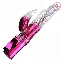 久爱 震动棒女用自嗨玩柔软全自动伸缩AV棒转珠棒按摩成人情趣用品 流氓兔-电池镀紫