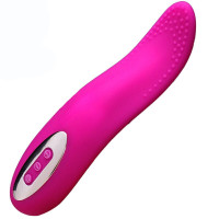 久爱 震动棒成人情趣性用品女用自嗨玩具全自动舌舔伸缩摇摆快感振动AV棒舌头 玫红