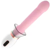 久爱震动棒女性女用自嗨玩具自动伸缩舌舔吸振动棒快感按摩女士av棒转珠棒成人用品情趣用品欲仙性工 双用炮帝-滚珠款+礼品包