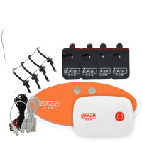 乐乐窝充电遥控脉冲后庭肛塞茎环马眼尿道插棒乳夹电极贴片硅胶按摩手套男女用情趣玩具 男用APP遥控主机+弹簧扣阴茎环(1)