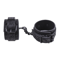 桃色缘 蕾丝印花纹项圈捆绑束缚情爱套装皮革颈套脚手铐 sm情趣用品男女用器具SM另类调教 针扣款带链蕾丝印花纹脚铐1对装