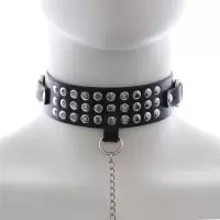 桃色缘 多款狗链皮革颈套项圈 sm情趣用品男女用器具私密游戏 SM另类调教夫妻调情成人性玩具 B