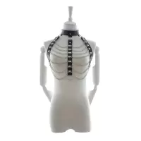 桃色缘 情趣限制紧缚衣 乳房束缚下体捆绑绳自缚带 sm情趣用品男女用器具SM夫妻调情另类私密皮革内衣 Q款