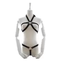 桃色缘 情趣限制紧缚衣 乳房束缚下体捆绑绳自缚带 sm情趣用品男女用器具SM夫妻调情另类私密皮革内衣 U款