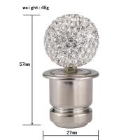 汽车镶钻点烟器头车内电子点火器通用车载12v点烟器插头钻石装饰