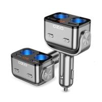 车载充电器汽车多功能点烟器一拖二三转换插头usb车充手机快充