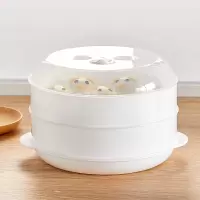 纳丽雅微波炉专用蒸笼家用热馒头双层蒸盒加热容器多功能器皿蒸屉碗