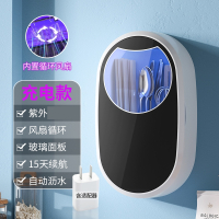 纳丽雅(Naliya)筷子消毒机厨房家用小型智能紫外线充电式消毒壁挂式快子筒_黑色消毒风干插头-充电款