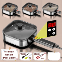奥克斯(AUX)电动小电煎锅早餐牛排锅插电煎鸡蛋专用宿舍学生迷你早餐锅_带盖曜石黑⭐800W