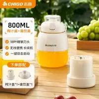 志高(CHIGO)榨汁机家用水果全自动多功能便携式料理机小型炸果汁杯电动_⭐复古绿600ML榨汁杯x1研磨杯x1