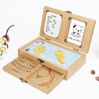 精蓝泥属狗榉木|宝宝百天满月礼物新生儿胎毛纪念品婴儿手印手脚印手足印收藏盒