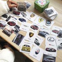 宝宝撕不烂识字卡片汽车标志认知卡2-6岁儿童启蒙认知早教学习卡