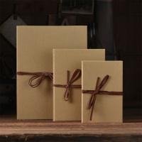 8寸中号-牛皮内页 (36面)|手工diy相册复古风琴同学录情侣宝宝毕业纪念册牛皮纸影集黑页本