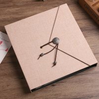 亚麻相册—米白色(黑卡) 20张40页|覆膜自粘diy相册影集手工粘贴式宝宝成长情侣纪念本布面创意礼物