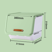 特大号前开式翻盖塑料收纳箱儿童玩具储物箱衣物零食整理箱
