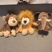 萌萌哒大象毛绒玩具狮子猴子长颈鹿玩偶公仔女生日娃娃可爱萌韩国