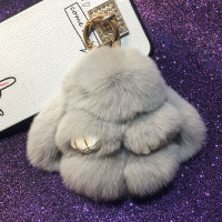 网红迷你真毛小兔子毛绒玩具兔手机挂件儿童玩偶公仔包挂饰钥匙扣