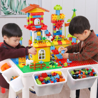 积木桌拼装玩具大颗粒拼图拼插两三周儿童3-4-5-68岁男孩玩具
