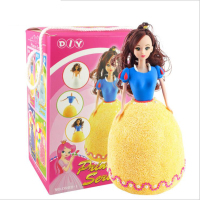 黄雪(粉色包装[水钻色随机|儿童diy手工材料雪花泥超轻粘土珍珠彩泥橡皮泥公主女孩玩具套装