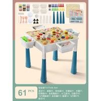 升级版彩泥桌-可增高[56个模具+飞行棋+学习板]|儿童彩泥安全玩具桌橡皮泥超轻粘土模具工具套装女孩手工制作