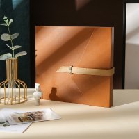 棕相册+送礼盒+送礼包+送礼品袋[白内页] 20|覆膜diy相册本粘贴式手工浪漫情侣创意礼物火车票收藏影集纪念册