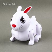 白色兔子(送电池+螺丝刀) 标配|儿童电动狗狗电动发光会走路唱歌仿真会叫的小狗宝宝玩具