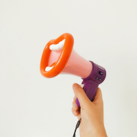 外单变声扩音小喇叭-粉色 均码|儿童电动音乐大嘴巴创意变声扩音器宝宝搞怪搞笑录音器网红玩具