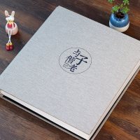 皮革插袋[与子偕老] [全6寸过塑横竖800张]+黑色转换卡一套+一支笔|皮革插页式相册5寸6寸800张大容量本影集家庭