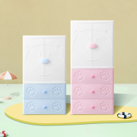 儿童衣柜大号卡通塑料组合双开门多层抽屉储物收纳柜婴儿宝宝衣柜