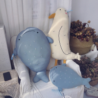 ins网红超软抱枕陪你睡玩偶狐狸公仔鲸鱼懒人毛绒玩具礼物送女生