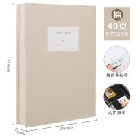 5寸相册(浅褐色)-可放320张|相册900张大容量宝宝照片纪念册收藏册幼儿园毕业相册6寸相册本插页式3寸5寸7寸8寸1
