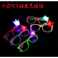 深灰色10个发光眼镜|卡通彩灯会发光的戒指可爱儿童玩具闪光手指灯亮公主女孩小礼品