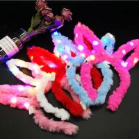 浅灰色发光毛绒发箍3个|义乌发光小玩具2020创意夜市夜光儿童摆地摊货源地推礼品