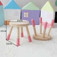 实木小板凳一只|北欧ins儿童室内帐篷男女宇航员实木游戏屋玩具床公主小房子城堡