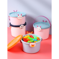 儿童玩具收纳桶宝宝可爱积木整理箱子手提式卡通零食盒塑料储物筐