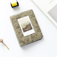 灰色 3寸16页放64张|拍立得3寸4寸照片插页式相册影集电影票火车票复古风格纪念册收纳